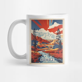 Ruskeala Russia Vintage Tourism Poster Mug